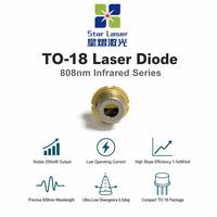 Diode laser infrarouge UNION OPTRONICS U-LD-80B051A 808nm 200mW TO56 5.6mm LD pour source de pompage et capteur médical