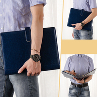 Porte-documents A4 en cuir PU de haute qualité pour présentations professionnelles avec logo gaufré et impression en relief