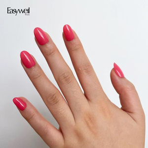 Easywell, vente chaude, ongles pressés courts ovales ronds, solides, faits à la main, pointes d'ongles en gel, couverture complète, ongles en gel pressés - Product Image 1