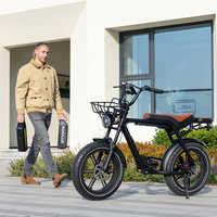 Vélo électrique Koolux X9 Pro avec pneus larges de 20 pouces, moteur brushless 250W, 7 vitesses, freins à disque hydrauliques, pour adultes, modèle X9 Pro (stock UE)