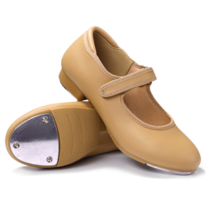 UE et États-Unis en stock vente en gros de chaussures de claquettes en cuir à sangle <span class=keywords><strong>facile</strong></span> chaussures de danse en PU brillant chaussures de claquettes pour femmes et hommes - Product Image 4