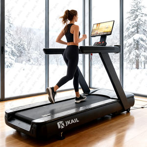 चलने के दौरान मोबाइल प्रक्षेपण के लिए घूर्णन एलसीडी स्क्रीन के साथ उच्च गुणवत्ता वाली वाणिज्यिक इलेक्ट्रिक ट्रेडमिल - Product Image 3