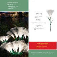 Lampe solaire LED extérieure en fibre optique, étanche IP65, DC 12V, en PVC, pour décoration de jardin, télécommande, angle de faisceau 360°, CRI élevé