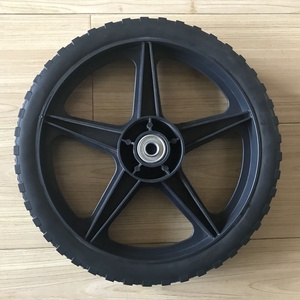 Ruedas de 14 pulgadas para cortacésped, ruedas pequeñas de plástico de 14'' <span class=keywords><strong>con</strong></span> neumáticos para cultivadores de jardín y carros de lavado a presión - Product Image 3