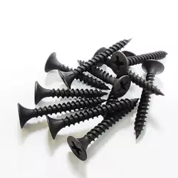 Tornillos para paneles <span class=keywords><strong>de</strong></span> yeso con cabeza <span class=keywords><strong>de</strong></span> trompeta, fosfatados negros, rosca fina, para construcción - Product Image 2