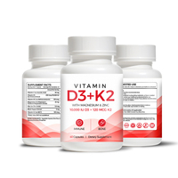 Capsules de Vitamine D3 K2 avec Magnésium Zinc 10000 UI pour la Santé Osseuse et Immunitaire – Fabricant OEM – Complément Alimentaire pour la Santé Osseuse
