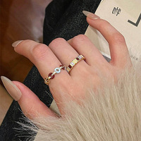 Nouveauté 2026 : Bague en acier inoxydable couleur caramel taro, motif gouttelettes, pour femme, accessoire de bijouterie fantaisie
