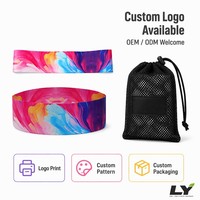 Banda Elástica de Resistencia de Látex con Impresión Personalizada OEM de Fábrica, Antideslizante, Sin Enrollamiento, para Ejercicios de Piernas y Glúteos