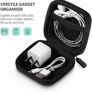 Étui rigide en EVA avec fermeture éclair pour câble de charge 3C, câble de données, collection de pièces de monnaie électroniques, mini sac de rangement pour écouteurs et emballage d'écouteurs - Product Image 2