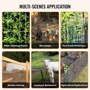 12 مقياس لفة شبكية مربعة قفص الدواجن أرنب قفص حديقة سياج الحيوان - Product Image 4