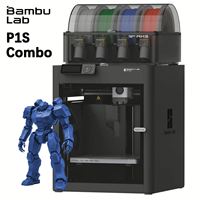 Imprimante 3D Bambu Lab P1S originale, 16 couleurs, multicolore, haute température, FDM, prête à l'emploi, 500 mm/s, livraison rapide, auto-calibrage