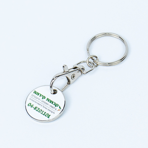 Custom <span class=keywords><strong>Smile</strong></span> Face Metal Token Keychain Laser logotipo gravado e código QR para presentes corporativos - Product Image 2