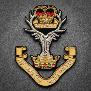 THE GORDON HIGH LANDERS Patch brodé en dentelle de haute qualité, à coudre, badge en tissu circulaire, design de luxe pour vêtement - Product Image 2