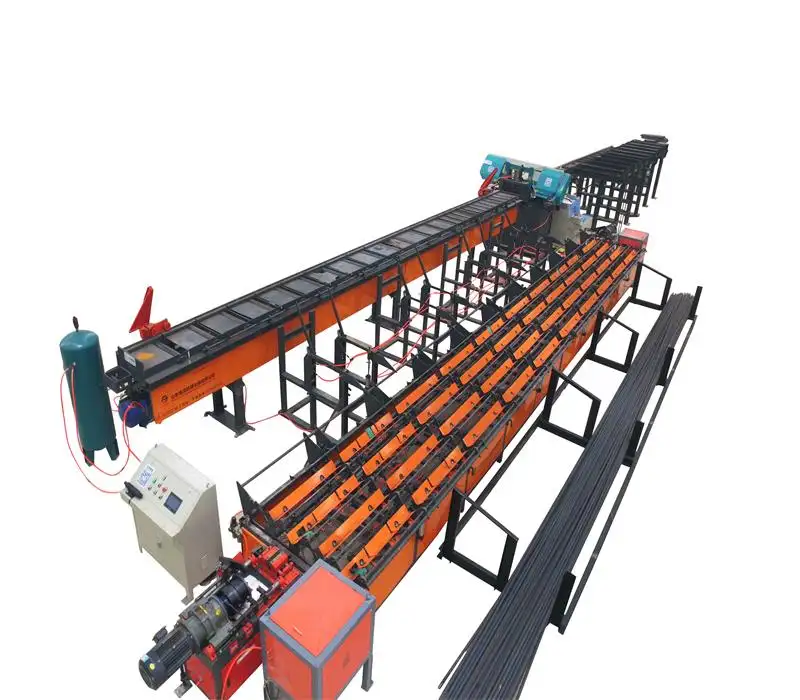 Multi Function CNC automatic saw cutting rebar threading production line