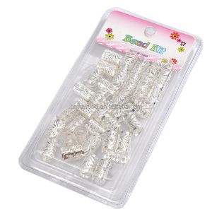 BELLEWORLD <span class=keywords><strong>Tube</strong></span> Perles Anneaux en argent doré pour tresses Bijoux Anneau Dreadlock Perles Réglables Tresse Poignets Perles de cheveux - Product Image 4