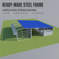 Bâtiment avicole préfabriqué en structure métallique pour l'élevage de poulets de chair en ferme avicole