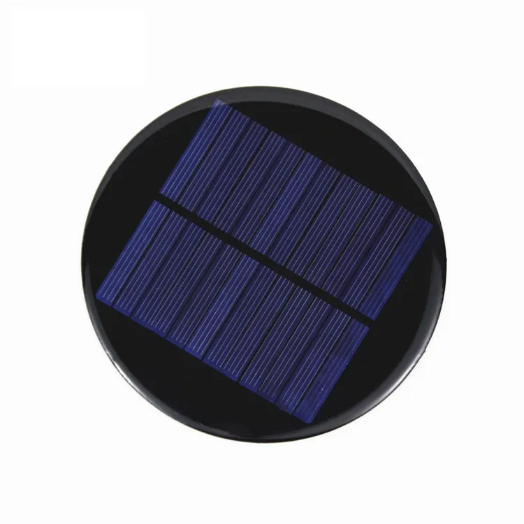 Mini pannello solare rotondo impermeabile personalizzato da 120mm 1.2W epossidico PET di piccole dimensioni celle policristalline