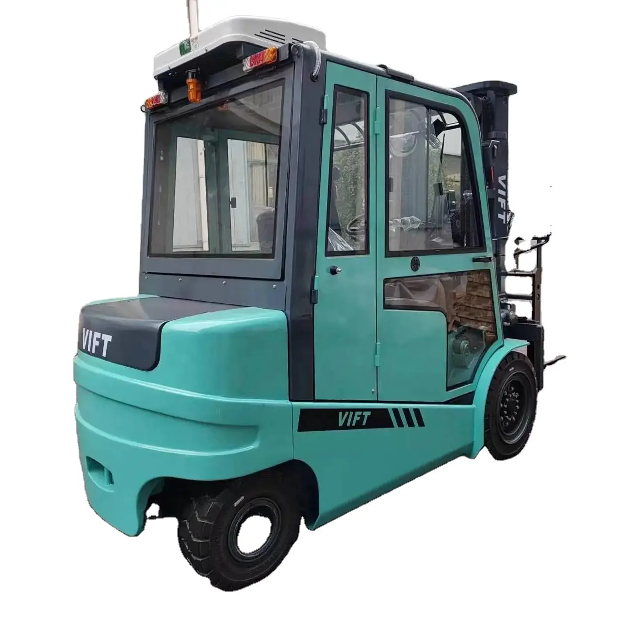 VIFT üretici tasarım 4.5 5.0 6.0 Ton elektrikli Forklift tam kapalı kabin ısıtıcı klima soğuk depolama çalışma