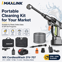 Kit de Lavadora a Presión Inalámbrica al por Mayor, Pistola de Lavado de Autos con Batería de 21V para Venta Minorista y en Línea