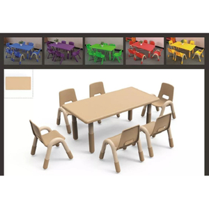 Ensemble de meubles d'école maternelle pour enfants en plastique bon marché d'<span class=keywords><strong>occasion</strong></span> pour enfants en bas âge, table et chaise de garderie - Product Image 2