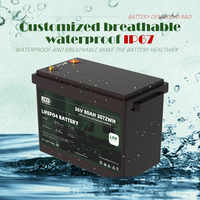 Paket Baterai Lithium Ion JREPower JszE-LF2365ME 38.4V 50Ah LiFePO4 Semi-Solid State 6000-Cycle untuk Golf Buggy, Kapal Laut, dan Yacht