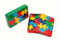 Boîte en étain rectangulaire personnalisée avec couvercle amovible, coins arrondis, conteneur métallique, emballage OEM avec logo couleur intégrale