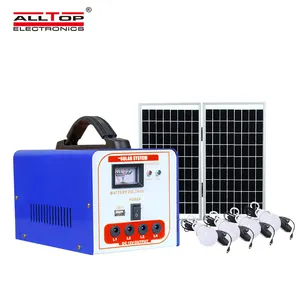 Alltop Hot Selling Home Zonne-energie Systeem Verlichting 40W Draagbare Off-Grid Mini Zonne-energie Systeem Met Lamp