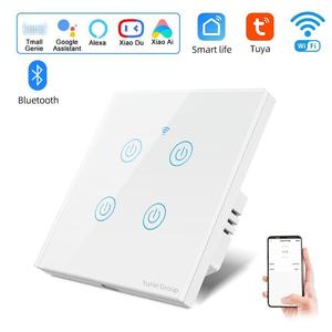 Interrupteur mural tactile YuHe Group 1 voie 220V 10A en verre trempé, contrôle Wi-Fi via l'application Smart Life, IP20, design moderne, 100 000 cycles - Product Image 4