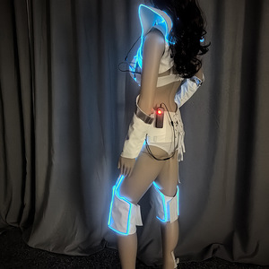 Disfraz Brillante con Luz Azul Hielo, Vestido Sexy para Mujer, Disfraz de Cosplay, Halloween, Guerrero Romano, Baile de Máscaras - Product Image 3