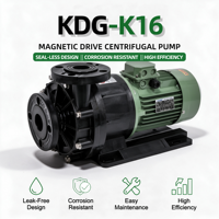 Pompa Penggerak Magnetik Listrik KDG-K16 K Dnny Brand 2HP PP+GF Plastik Tahan Bahan Kimia OEM 220/380V 200L/mnt