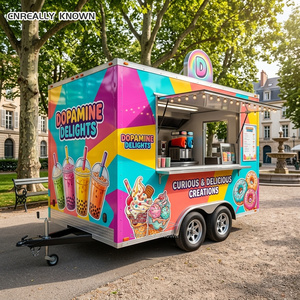 Camionnette à sandwichs entièrement équipée, remorque alimentaire commerciale pour panini, unité de restauration en acier inoxydable certifiée CE - Product Image 6