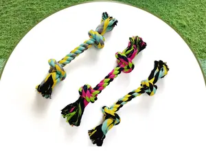 Wholesale Custom Color Rope Tug Dog Rope Playing Knot Rope Dog Toys Durable Pet Chew Toys For Dogs