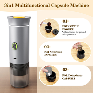 3in1 Function Travel USB Portable Espresso Maker Heat Extract <b>Coffee</b> Espresso Capsule <b>Coffee</b> <b>Machine</b> Recharge Portable Espresso - Product Image 2