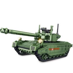 การเอาชีวิตรอดจาก T-14 armata รถถังต่อสู้หลักกองทัพ Ww2ของเล่นแบบทำมือบล็อกตัวต่อรถถังทหาร - Product Image 1