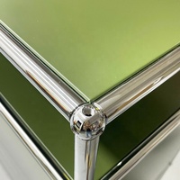Table basse modulaire en verre trempé minimaliste moderne en acier inoxydable pour salon, hôtel