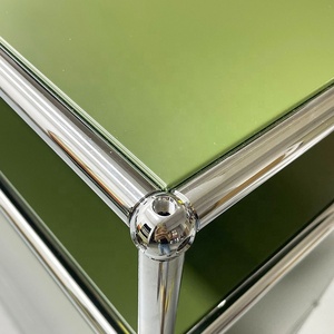 Tavolino da Salotto <span class=keywords><strong>Moderno</strong></span> Minimalista <span class=keywords><strong>in</strong></span> <span class=keywords><strong>Vetro</strong></span> Temperato e Acciaio Inossidabile, Modulare per Casa e Hotel - Product Image 4