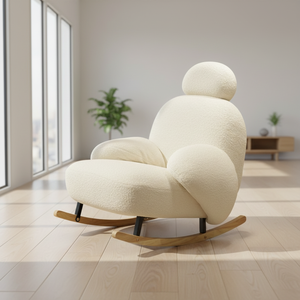 Nuevo Sillón de Diseño Nórdico de Lujo, Personalizado, de Tela, Estilo Casual, Color Rosa, Decorado, para Sala de Estar, Hogar, Sillón Individual Mecedor - Product Image 5