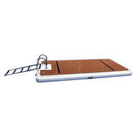 Plate-forme gonflable imperméable à l'eau de yoga de l'eau de dock flottant imperméable d'extérieur de taille personnalisée installation de natation pour le yacht