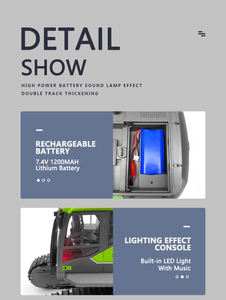 <span class=keywords><strong>HUINA</strong></span> <span class=keywords><strong>1593</strong></span> — voiture RC 2.4 avec lumière LED, G, 22ch, jouet pour enfant, Rotation illimitée, contrôle de longue Distance Anti-interférence - Product Image 6