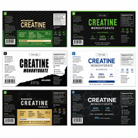 Créatine Monohydrate Micronisée Pure en Gros 200 Mesh, Étiquettes Personnalisées en Vrac, OEM, Poudre de Créatine 300 Grammes Sans Arôme
