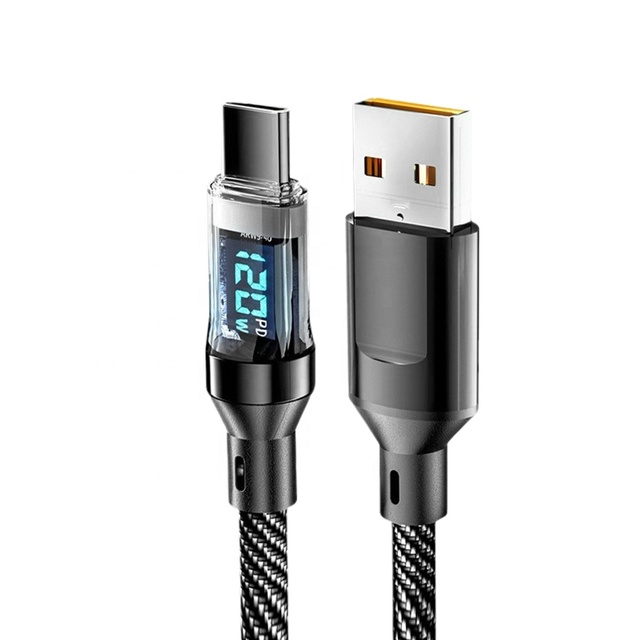 OEM Led Digital Display Usb C Phone Data Sync Cable Pd Led Light Fast Charging Android Charger Cable for Mobiles