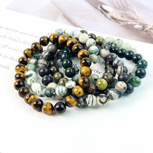 Vòng tay đá tự nhiên thủ công, nhiều chất liệu, hạt 8mm, quà tặng cho nam & nữ, sản xuất trực tiếp từ nhà máy - Product Image 3