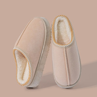 Pantoufles en coton peluche pour femmes, automne et hiver, avec semelle souple antidérapante et chaude, pantoufles en peluche pour couples, chaussures d'intérieur