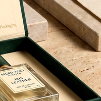 Boîte à parfum rigide de luxe sur mesure, style livre vert magnétique, avec insert ajusté pour présentation, pour emballage de parfum personnalisé