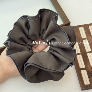 Hàn Quốc cổ điển dân tộc nữ tóc Tie cao cấp Pearlescent satin xù ruột lớn Thêm đuôi ngựa đặc biệt cổ điển - Product Image 2