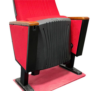 Silla de Auditorio Masao Roja con Cojín de Alta Densidad y Reposabrazos para Teatro, Escuela, Cine, Sala de Conferencias - Product Image 2