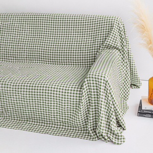 بيع بالجملة OEKO ديكور المنزل نمط حديث زلة نسيج قطن كتان مخصص قماش جينغوم - Product Image 5