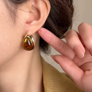 Pendientes de Plata con Diseño Geométrico Vintage de Lujo Ligero, Novedad 2026, Estilo Sencillo y Exclusivo, Joyería de Moda para Mujer - Product Image 2