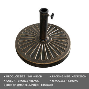 <span class=keywords><strong>Base</strong></span> de sombrilla redonda de resina de nuevo diseño <span class=keywords><strong>Base</strong></span> de sombrilla llena de agua negra para muebles de exterior de patio - Product Image 3