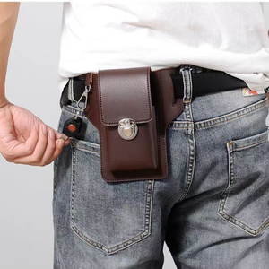 PU Waterproof <strong>Cell</strong> <strong>Phone</strong> Holster for Men Multitool Pouch Case with Keychain Clip <strong>Phone</strong> Belt Hold Waist <strong>Bag</strong> - Product Image 3